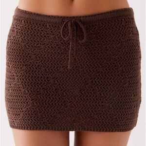 Peppermayo Nylah Crochet Mini Skirt L/XL